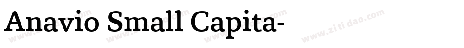 Anavio Small Capita字体转换